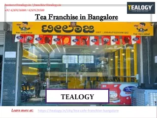 Tea Franchise in Bangalore