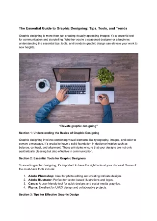 "Mastering Graphic Design: Essential Tips, Techniques, and Tools"