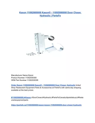 Kason 11092000008 Kason® - 11092000008 Door Closer, Hydraulic _ PartsFe