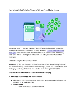 How to Send Bulk WhatsApp Messages Without Fear of Being Banned