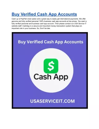 Currently Top Site To Buy Verified Cash App Accounts in ...
