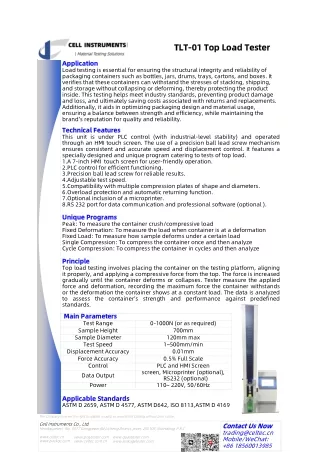 TLT-01 Top Load Tester