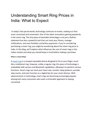Understanding Smart Ring Prices in India_ What to Expect