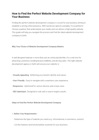 Top Website Development Company In Delhi