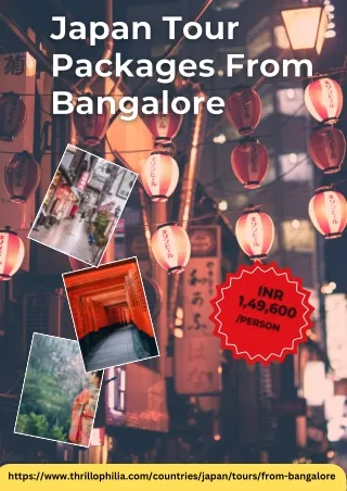 Japan Tour Packages From Bangalore