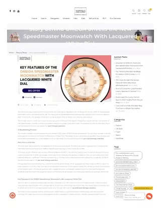 Story behind OMEGA Unveils the New Speedmaster Moonwatch With Lacquered White Dial