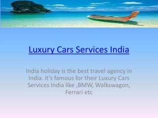 luxury car services india