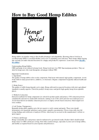 4 The HS - Browse our collection of edibles