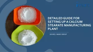 Calcium Stearate Manufacturing Plant Project Report setup Cost