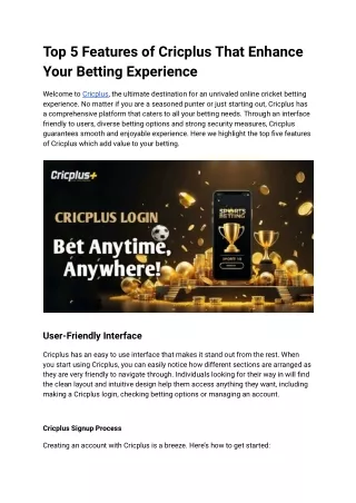 Top 5 Features of Cricplus That Enhance Your Betting Experience (1)