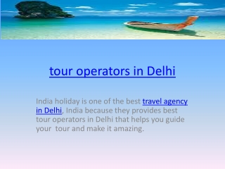 tour operator in delhi