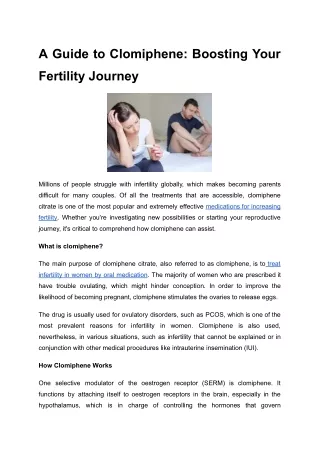 pdf A Guide to Clomiphene_ Boosting Your Fertility Journey