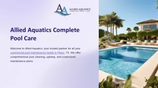 Commercial Pool Maintenance Plano