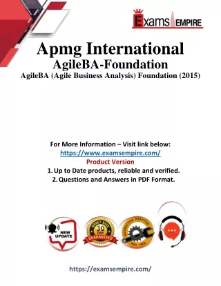 ExamsEmpire AgileBA-Foundation Question and Answers pdf dumps