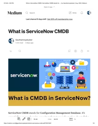 what is cmdb in servicenow