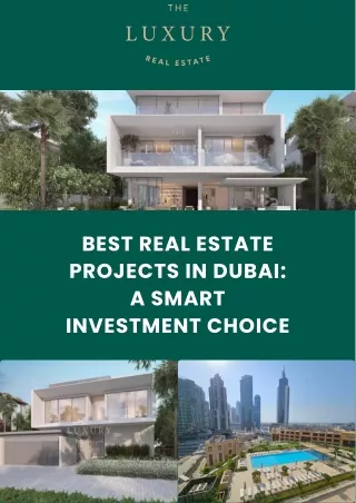 Best Real Estate Projects in Dubai A Smart Investment Choice - The Luxury Real Estate