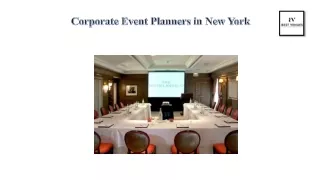 Corporate Event Planners in New York