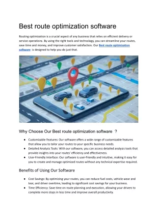 Best route optimization software