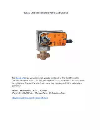 Belimo Lf24-24V;35#;S_R;On_Off Dca _ PartsHnC