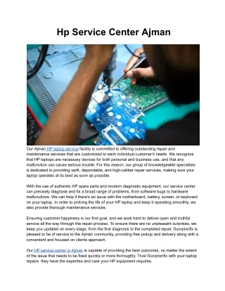 Hp Service Center Ajman