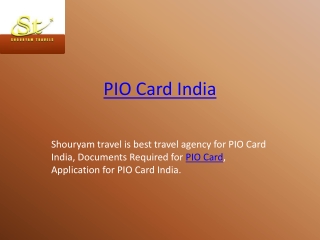 PIO Card India