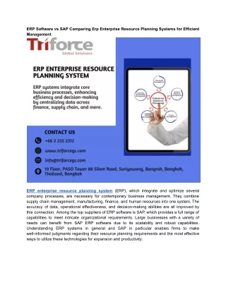 ERP Software vs SAP Comparing Erp Enterprise Resource Planning Systems for Effic