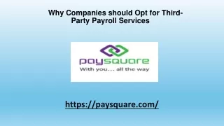 Why Companies should Opt for Third-Party Payroll Services