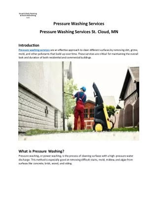 Pressure Washing Services