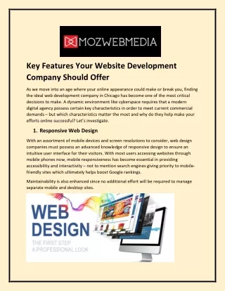 Key Features Your Website Development Company Should Offer