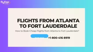 How to Book Cheap Flights from Atlanta to Fort Lauderdale