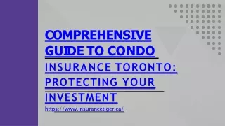 Insurance Toronto Protecting Your Investment