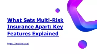 What Sets Multi-Risk Insurance Apart Key Features Explained