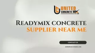 Readymix concrete supplier near me