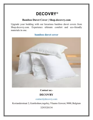 Bamboo Duvet Cover  Shop.decovry