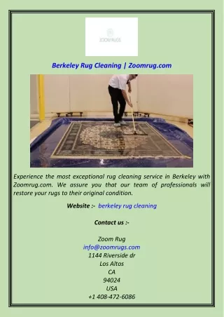 Berkeley Rug Cleaning  Zoomrug.com