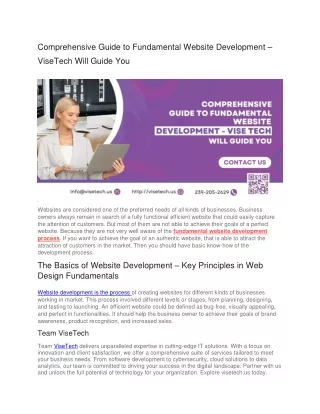 Comprehensive Guide to Fundamental Website Development