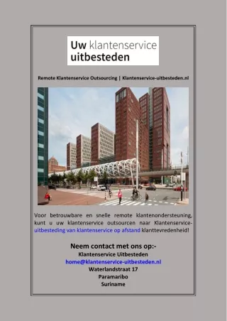 Remote Klantenservice Outsourcing  Klantenservice-uitbesteden.nl