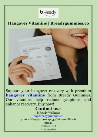 Hangover Vitamins  Breadygummies.co