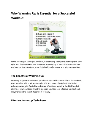 Why Warming Up is Essential for a Successful Workout