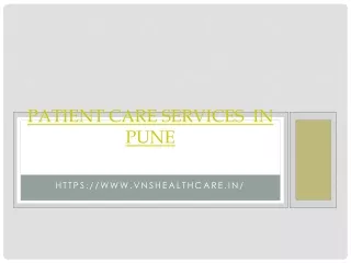 Patient Care Services  In Pune