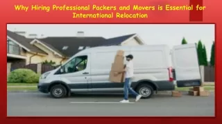 Why Hiring Professional Packers and Movers is Essential for International Relocation