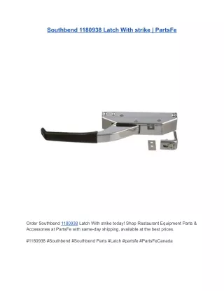 Southbend 1180938 Latch With strike | PartsFe