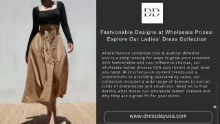 Fashionable Designs at Wholesale Prices Explore Our Ladies’ Dress Collection