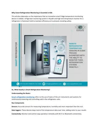 The Importance of Smart Refrigeration Monitoring in KSA