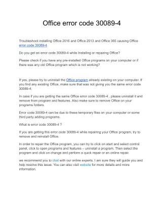 _Office error code 30089-4