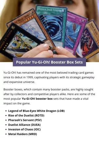 Popular Yu-Gi-Oh! Booster Box Sets