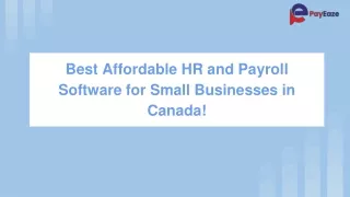 Cost-Effective HR and Payroll Software for Small Businesses in Canada!