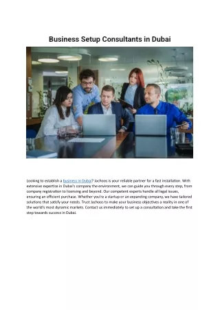 Business Setup Consultants in Dubai