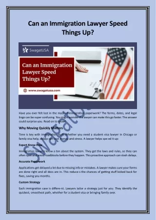 Can an Immigration Lawyer Speed Things Up?