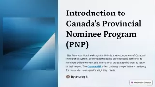 Fast-Track Your Canadian Dream with the Provincial Nominee Program (PNP)